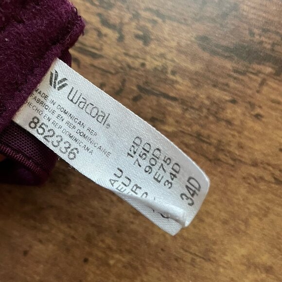 Wacoal 34D Bra Plum Purple Elevated Allure Wire Free Full Coverage 852336 - Picture 8 of 9